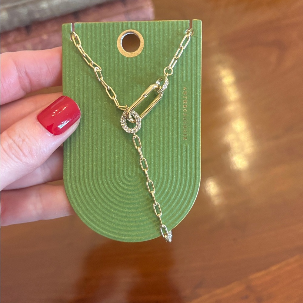 NWT Anthropologie Charmed Paperclip Chain Necklace MSRP $68 - Picture 8 of 13